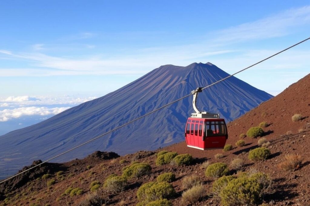 Ein Bild vom Ätna mit der Seilbahn Funivia dell'Etna