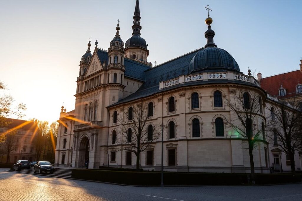 Ein Bild vom Concordiatempel im goldenen Licht der untergehenden Sonne