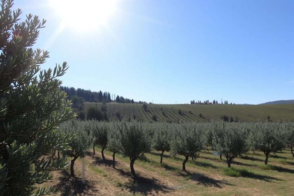 Ein Bild von Azienda Agricola Mandranova mit Olivenhainen und Weinbergen Ein Bild von Azienda Agricola Mandranova mit Olivenhainen und Weinbergen