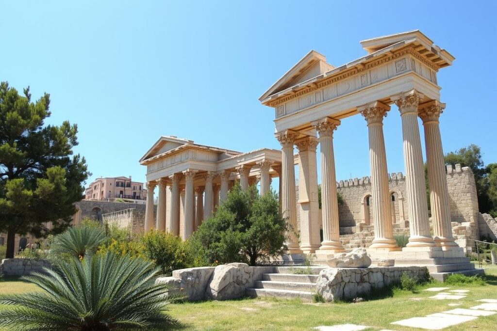 Ein Bild von den griechischen Ruinen in Syrakus