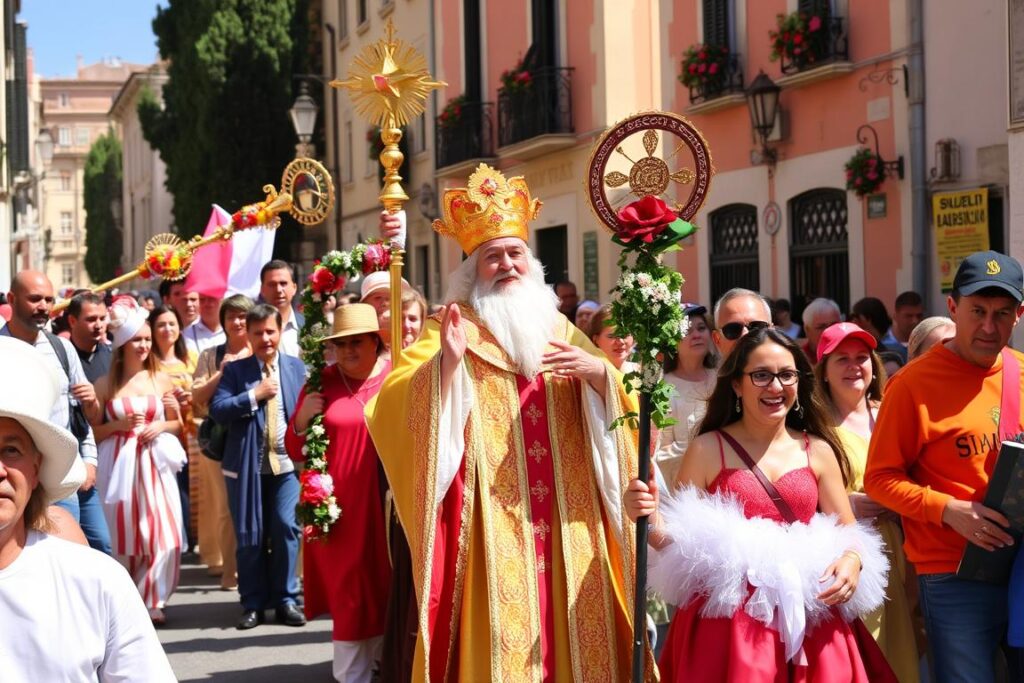 Ein Bild von der Prozession des San Vito in San Vito Lo Capo