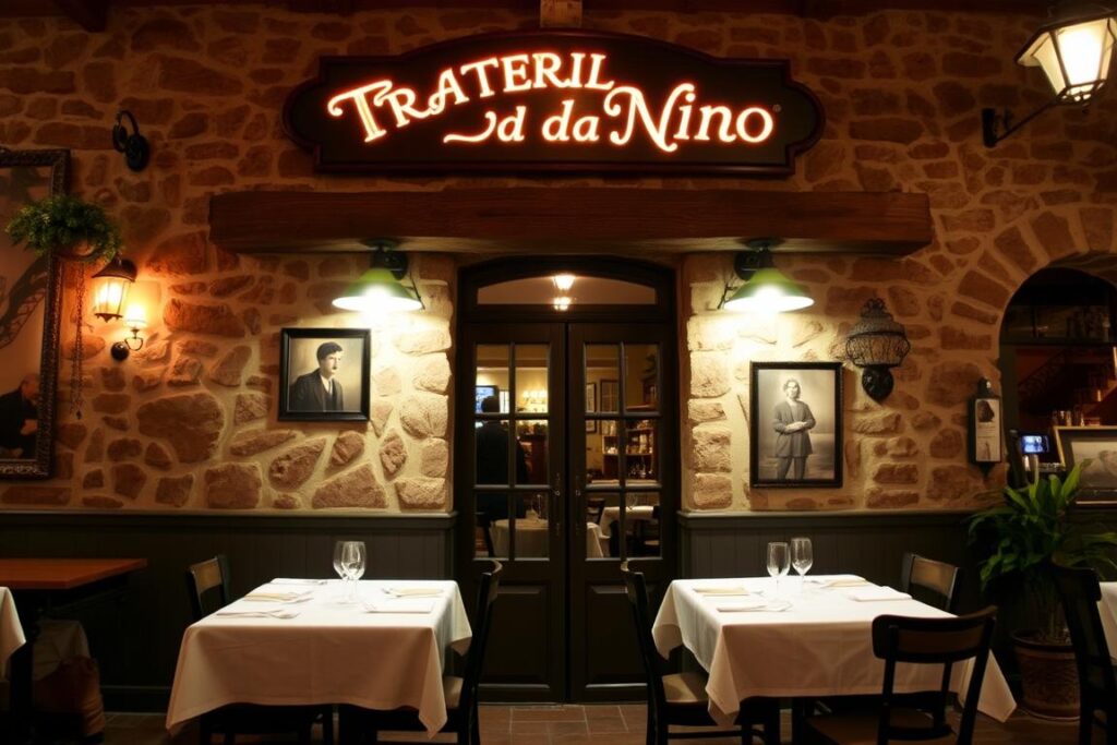 Ein Bild von der Trattoria da Nino mit ihrem rustikalen Ambiente
