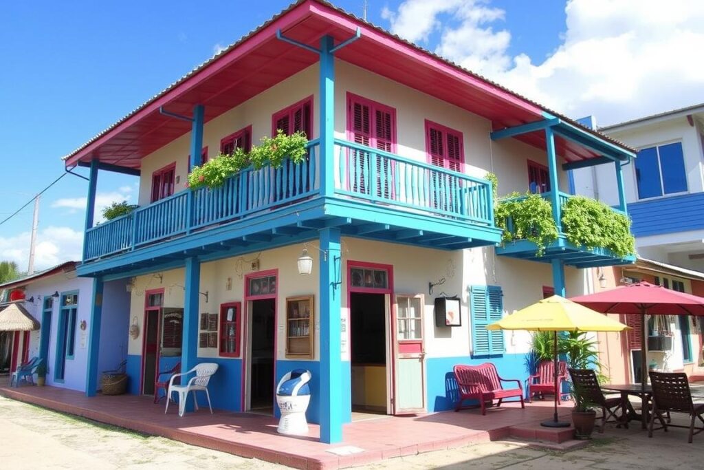 Ein Bild von einem Hostel im Ortszentrum von Holbox Town Ein Bild von einem Hostel im Ortszentrum von Holbox Town