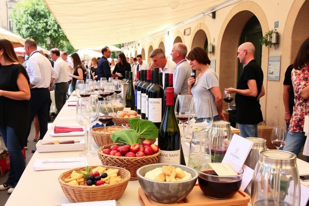 Ein Weinfest auf Sizilien mit vielen Weinproben und lokalen Produkten