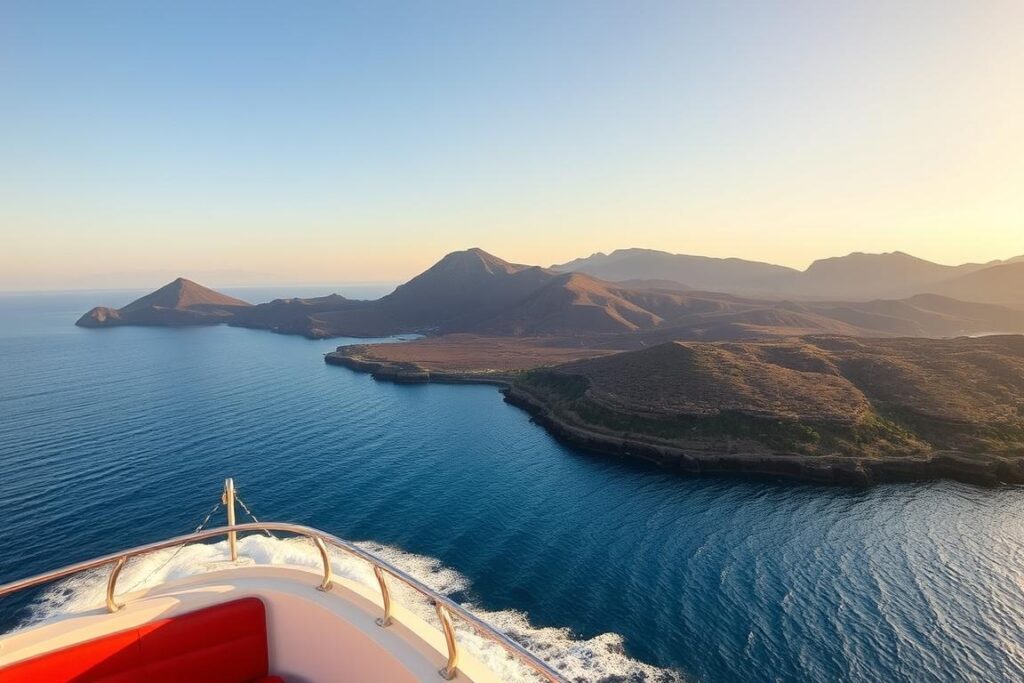 Eine atemberaubende Bootstour zu den Inseln Panarea und Stromboli mit Blick auf den aktiven Vulkan. Eine atemberaubende Bootstour zu den Inseln Panarea und Stromboli mit Blick auf den aktiven Vulkan.
