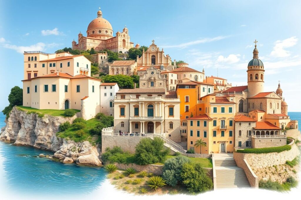 Generiere ein Bild von Noto, Ragusa und Modica