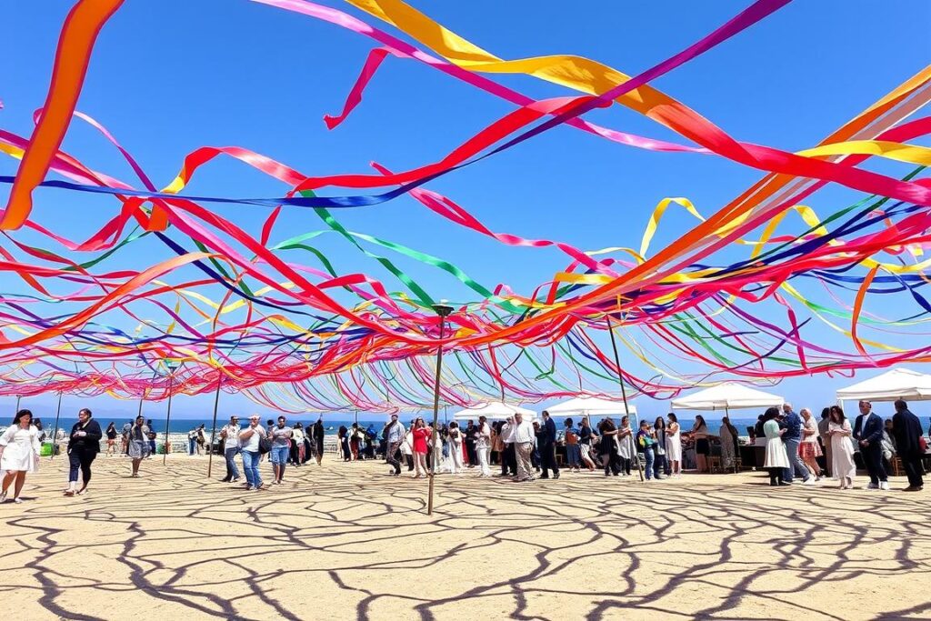 Tanz der bunten Bänder in Petralia