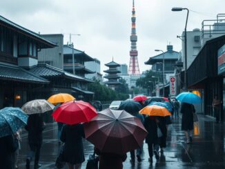 tokio bei regen